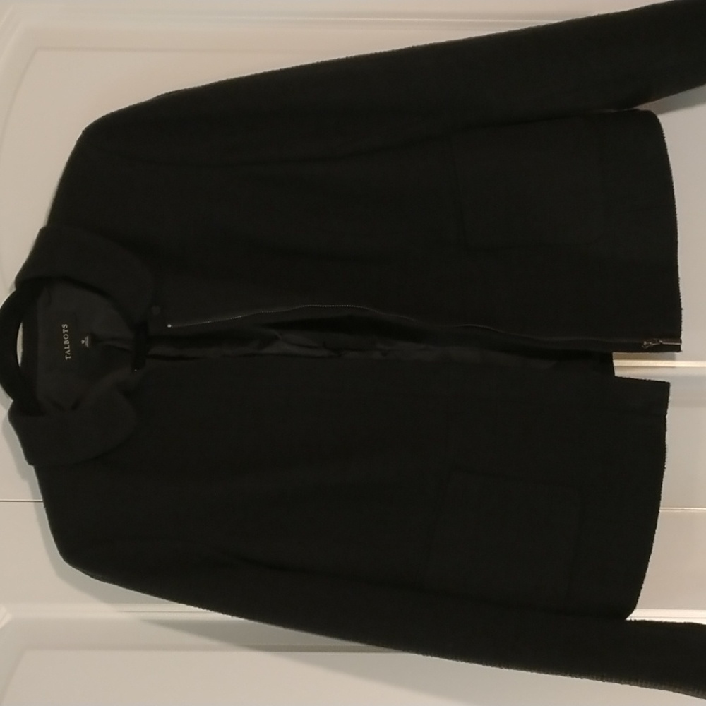 Talbots Black 12 Woman Blazer Zip